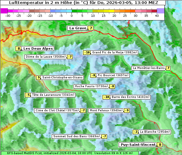 Temperatur, 5. 3. 2026