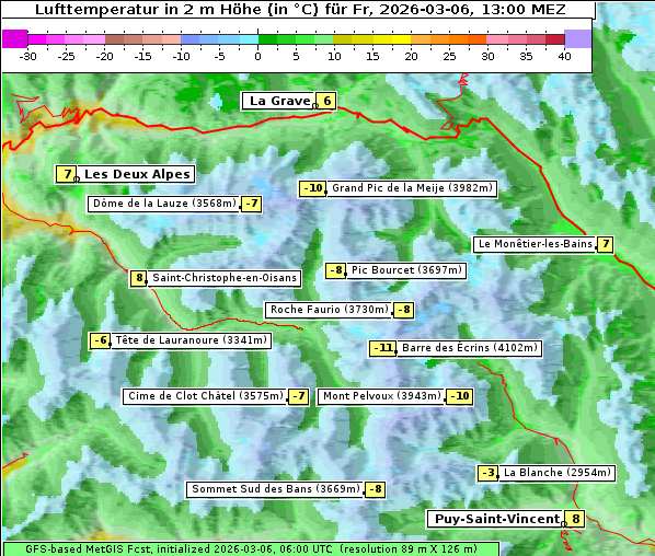 Temperatur, 6. 3. 2026