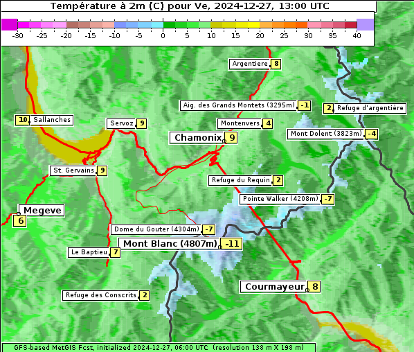 Temperatur, 27. 12. 2024