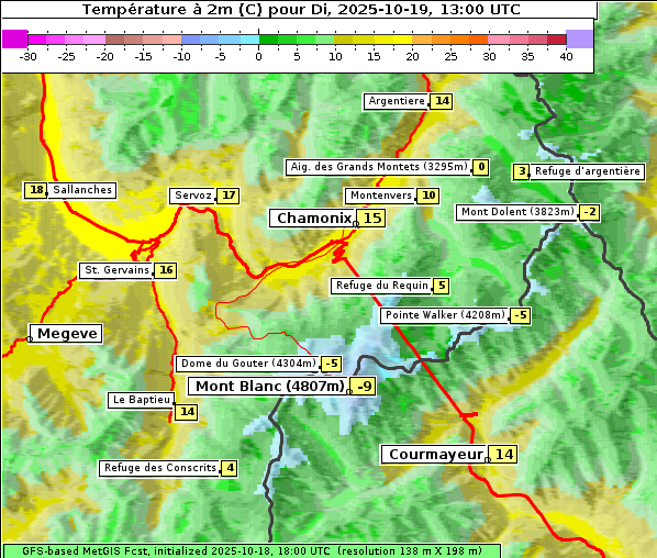 Temperatur, 19. 10. 2025