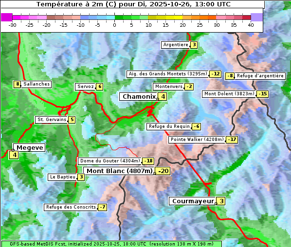 Temperatur, 26. 10. 2025