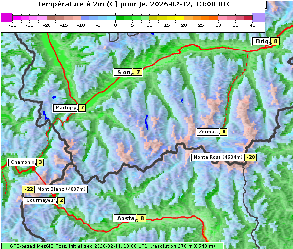 Temperatur, 12. 2. 2026