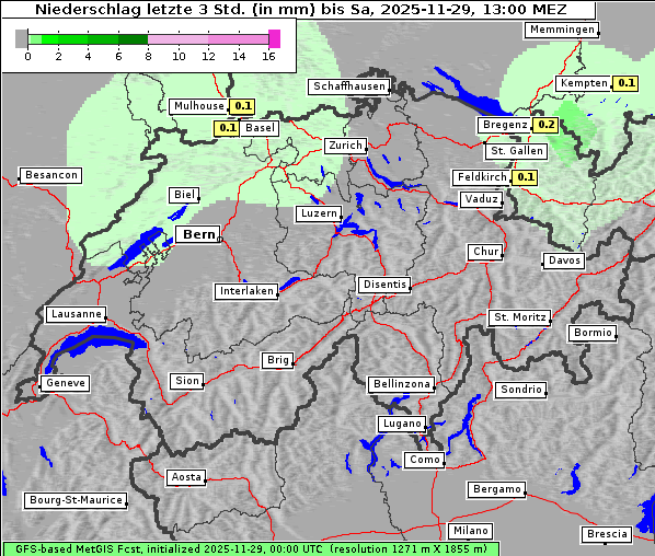 Niederschlag, 29. 11. 2025