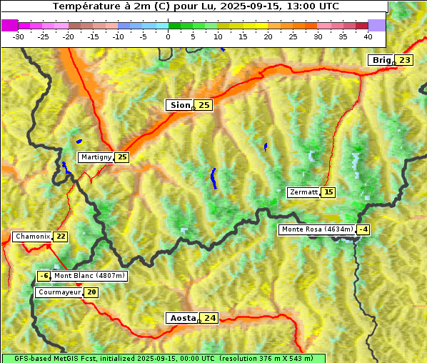 Temperatur, 15. 9. 2025