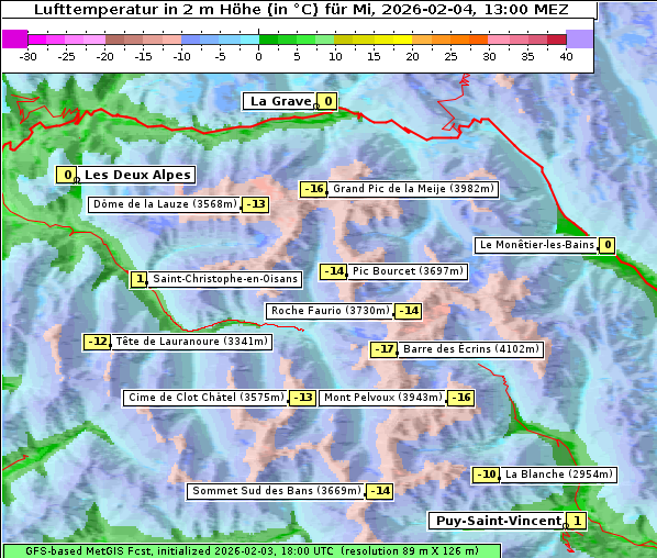 Temperatur, 4. 2. 2026