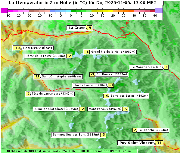 Temperatur, 6. 11. 2025