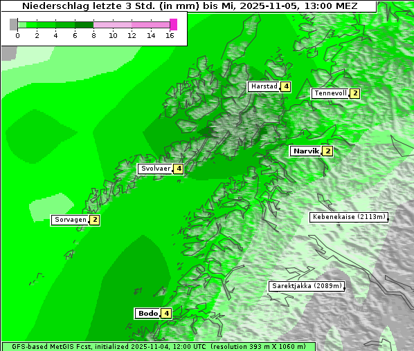 Niederschlag, 5. 11. 2025
