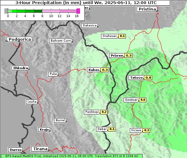 Niederschlag, 11. 6. 2025