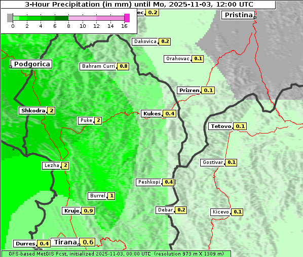 Niederschlag, 3. 11. 2025