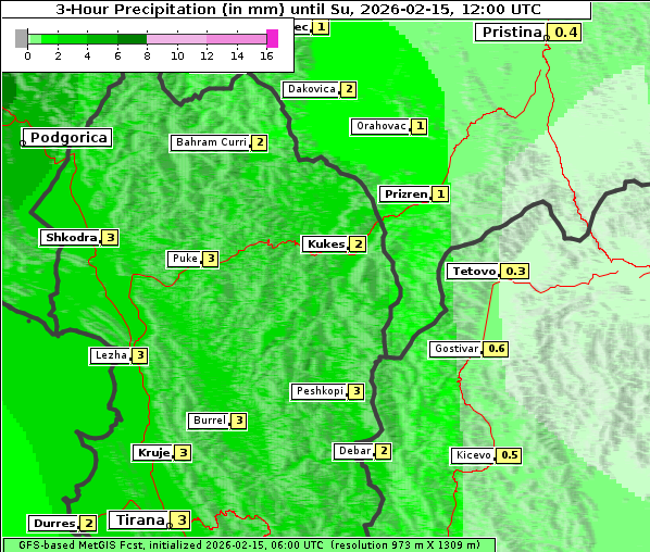 Niederschlag, 15. 2. 2026