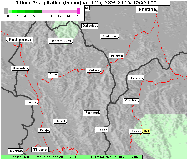 Niederschlag, 13. 4. 2026