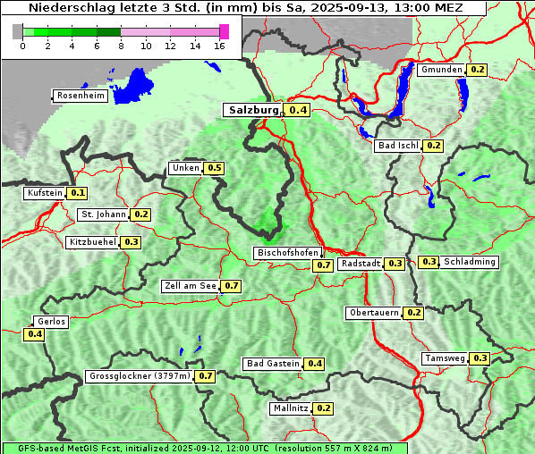 Niederschlag, 13. 9. 2025