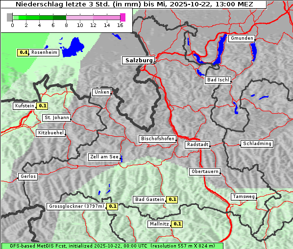 Niederschlag, 22. 10. 2025