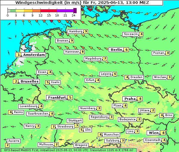 Wind, 13. 6. 2025
