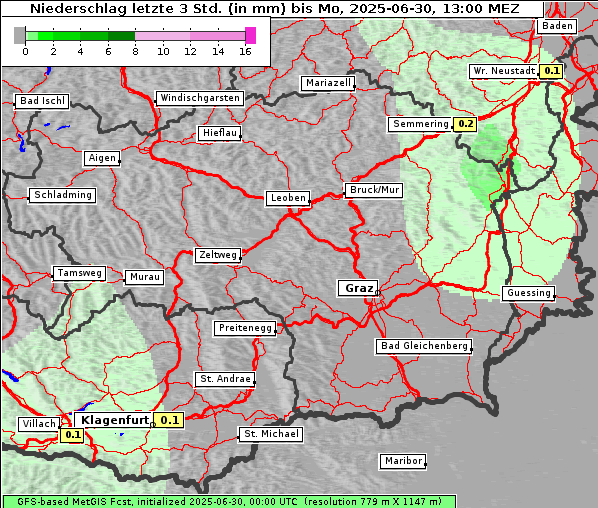 Niederschlag, 30. 6. 2025