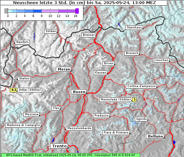 Neuschnee, 24. 5. 2025