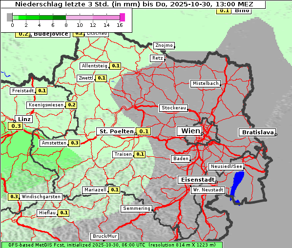 Niederschlag, 30. 10. 2025