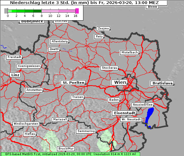 Niederschlag, 20. 3. 2026
