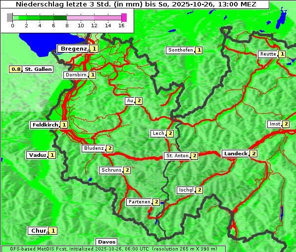 Niederschlag, 26. 10. 2025