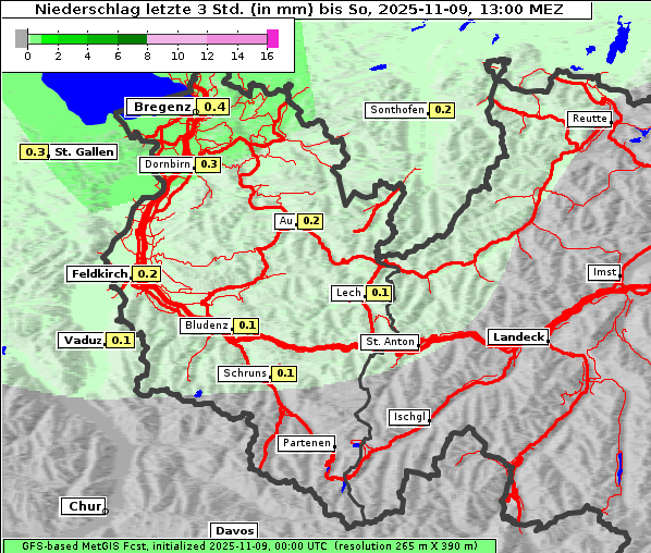 Niederschlag, 9. 11. 2025