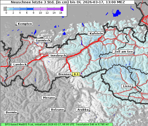 Neuschnee, 17. 3. 2026
