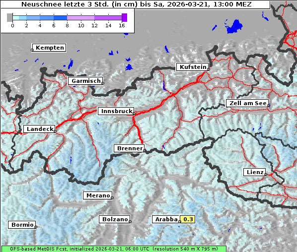 Neuschnee, 21. 3. 2026