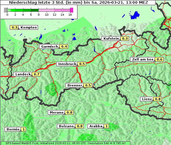 Niederschlag, 21. 3. 2026