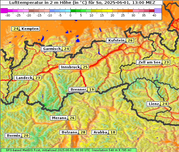 Temperatur, 1. 6. 2025