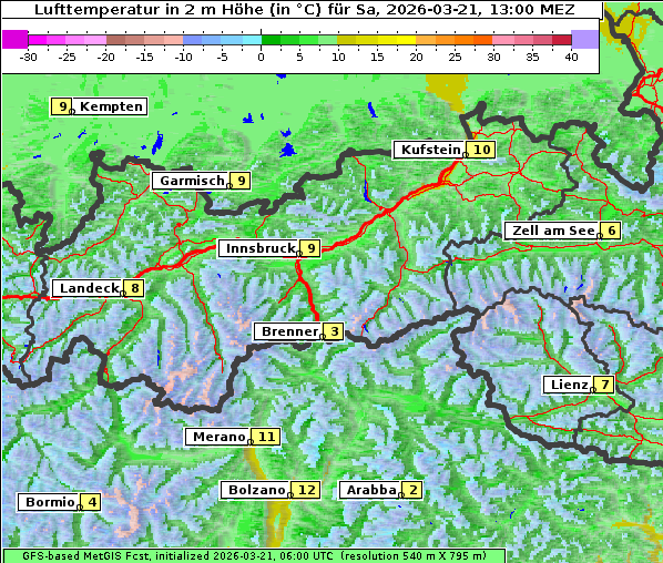 Temperatur, 21. 3. 2026
