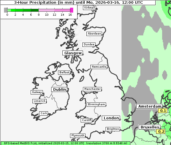 Niederschlag, 16. 3. 2026
