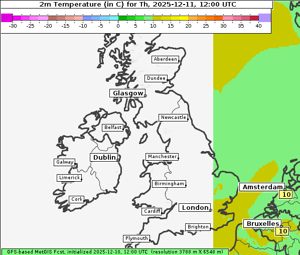Temperatur, 11. 12. 2025