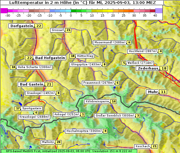 Temperatur, 3. 9. 2025