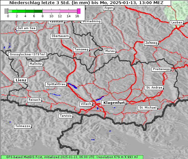 Niederschlag, 13. 1. 2025