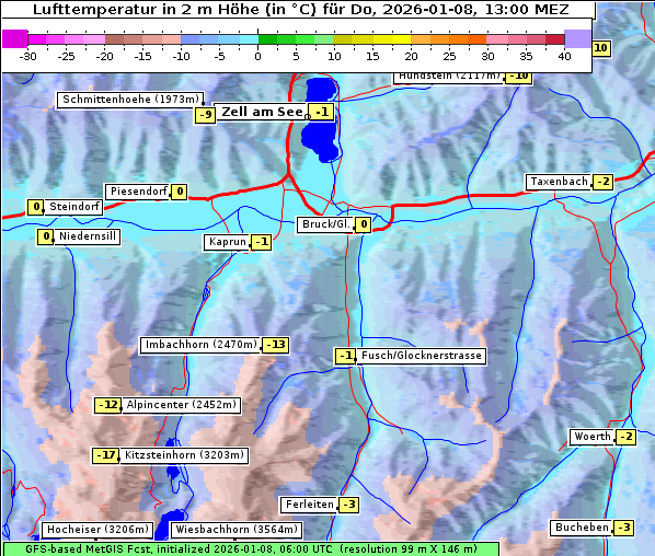 Temperatur, 8. 1. 2026