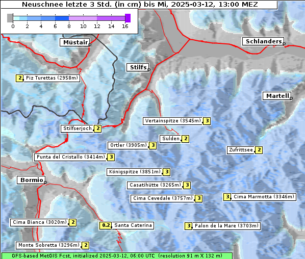 Neuschnee, 12. 3. 2025