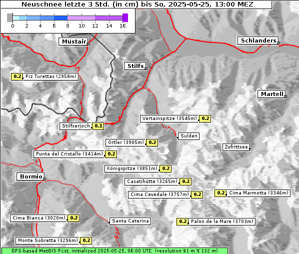 Neuschnee, 25. 5. 2025