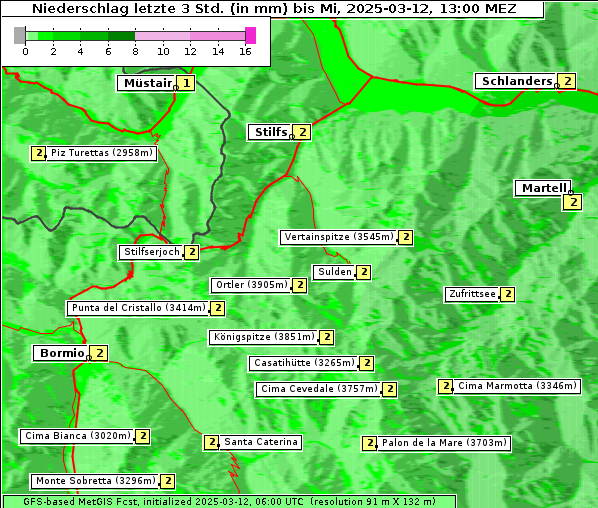 Niederschlag, 12. 3. 2025