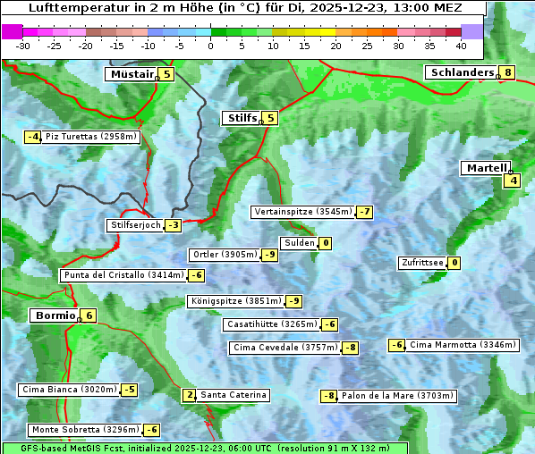Temperatur, 23. 12. 2025