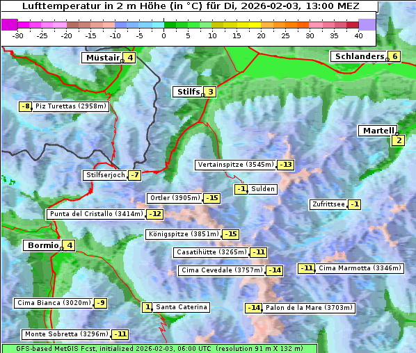 Temperatur, 3. 2. 2026