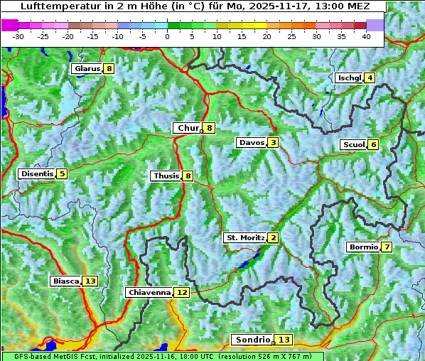 Temperatur, 17. 11. 2025