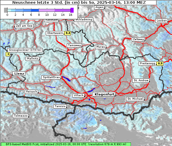 Neuschnee, 16. 3. 2025