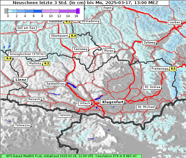 Neuschnee, 17. 3. 2025