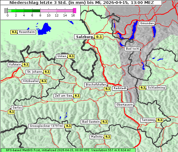 Niederschlag, 15. 4. 2026