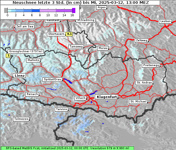 Neuschnee, 12. 3. 2025