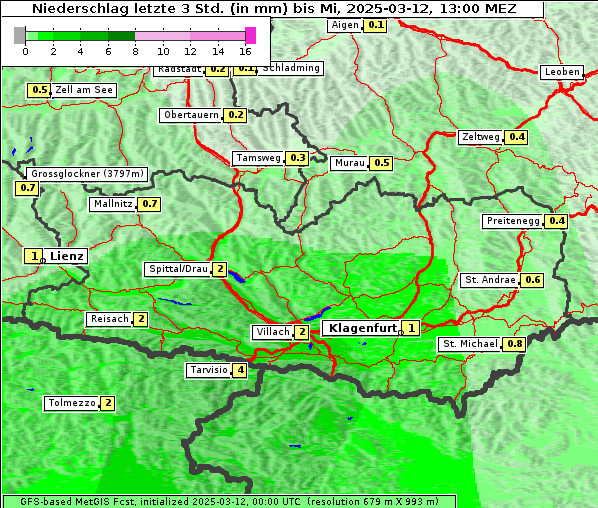 Niederschlag, 12. 3. 2025