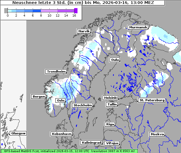 Neuschnee, 16. 3. 2026