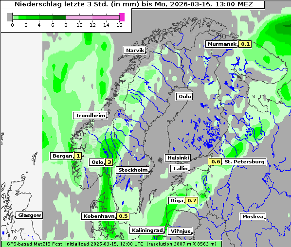 Niederschlag, 16. 3. 2026