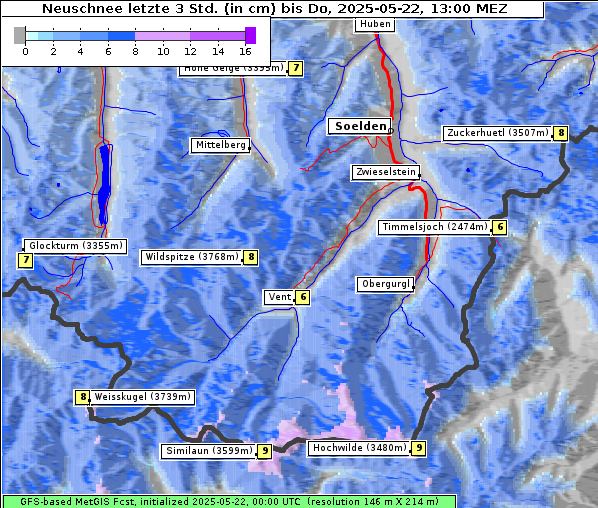 Neuschnee, 22. 5. 2025