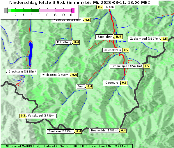 Niederschlag, 11. 3. 2026