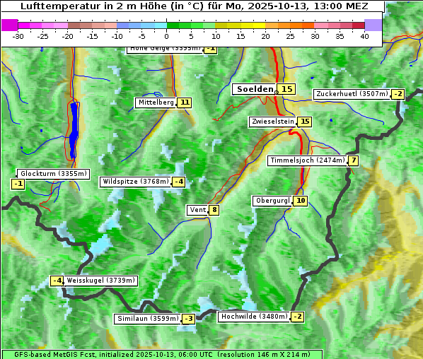 Temperatur, 13. 10. 2025